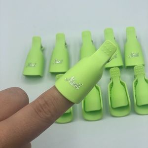 Green - 10 Piece - Gel Nail Soak Off Caps